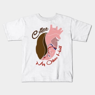 Coffee Heart | "Coffee, My Other Half" Kids T-Shirt